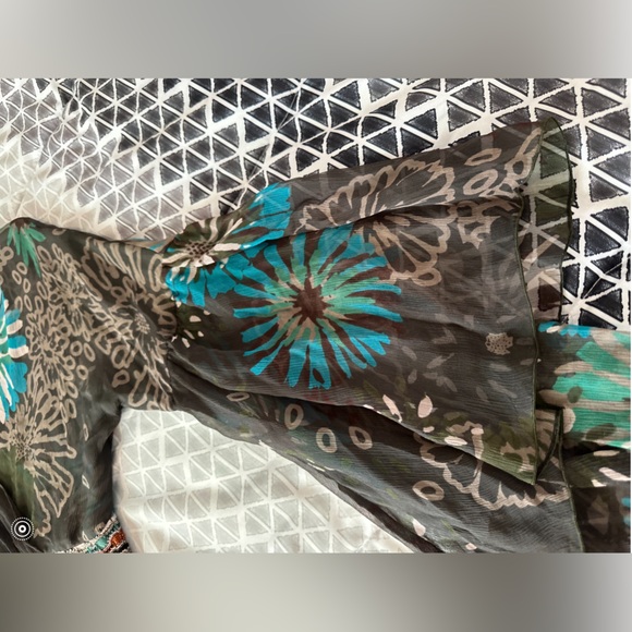 Missoni Metallic Mix Media Silk Dress w Wide leg Sleeves - Picture 4 of 14